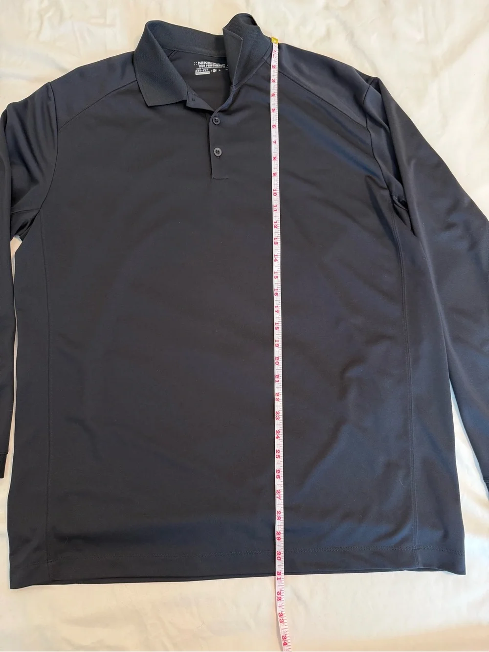 NIKE GOLF TOUR PERFORMANCE MEN'S BLACK LONG SLEEVE POLO SHIRT/SIZE XL